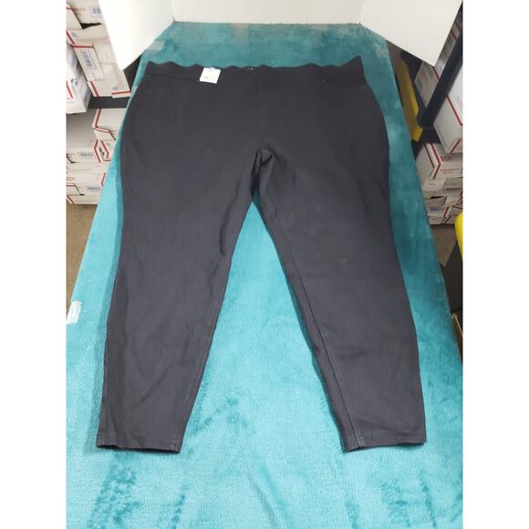 Terra & Sky Jeans Size 4X 28 W Womens Black Pants Stretch Pull On Ankle NWT - Picture 1 of 12